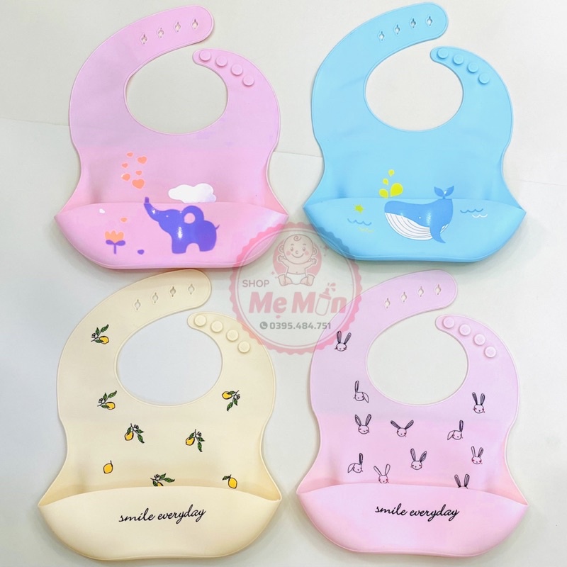 Yếm ăn dặm silicon Muslin Tree cho bé SHOP MẸ MIN