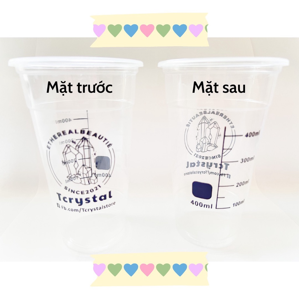 1 ly - Cốc nhựa chịu nhiệt 650ml in vạch chia thể tích dùng để pha dung dịch nuôi tinh thể l TCrystalStore