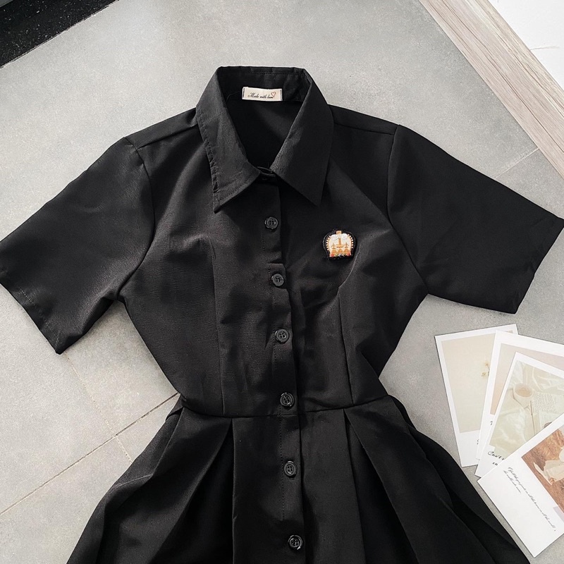 Đầm Polo Bo chun Thắt Nơ Sau Lưng