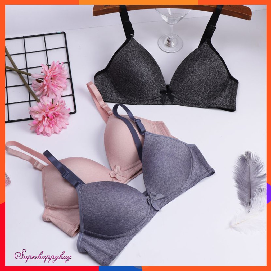 Áo ngực màu trơn không gọng thoải mái cho nữ