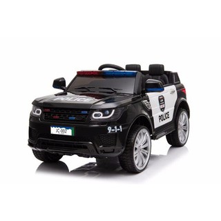 Ô tô điện trẻ em Ford Police 002(bánh cao su ghế da có còi hú)