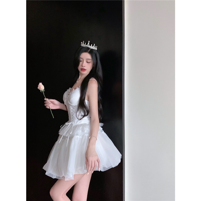 SET ÁO KIỂU HAI DÂY ĐAN DÂY PHỐI CHÂN VÁY VOAN XOÈ