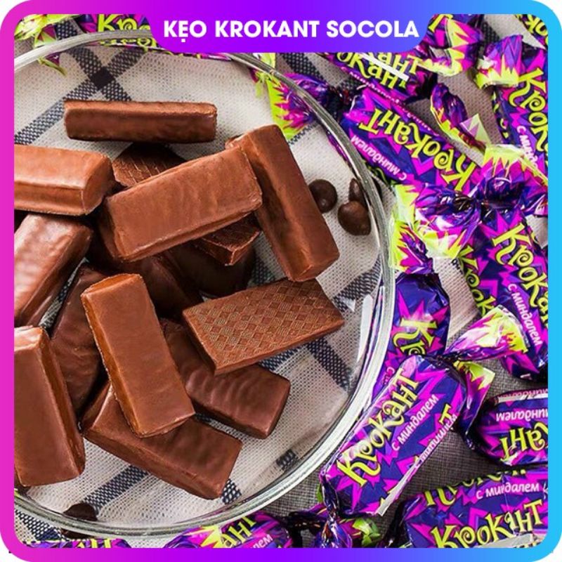 Kẹo Tím Krokant Socola Hạnh nhân Nga gói 180g,500g