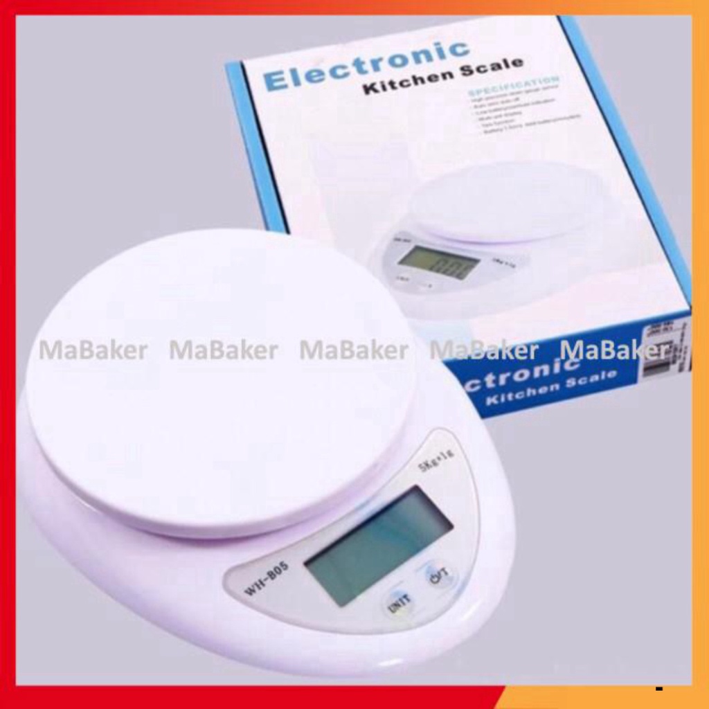 Xả cắt lỗ Cân điện tử tiểu ly B05 từ 1g - 5kg kèm pin - MaBaker