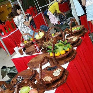 Giỏ đựng trái cây, bánh kẹo bằng gỗ cẩm nhập khẩu Pakistan