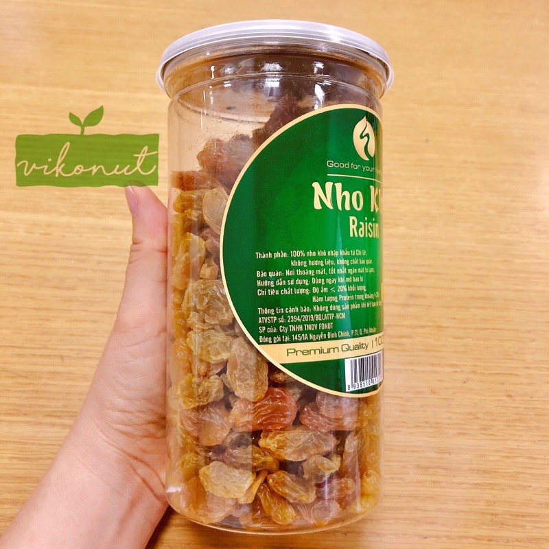 Nho vàng Chile chua ngọt không đường không chất bảo quản  - Dried Raisin