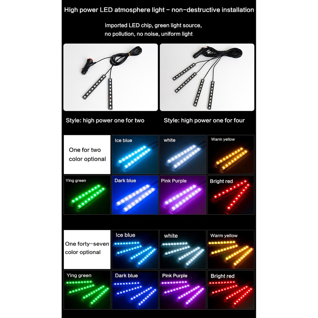 Đèn Led Trang Trí Nội Thất Xe Hơi tiện lợi