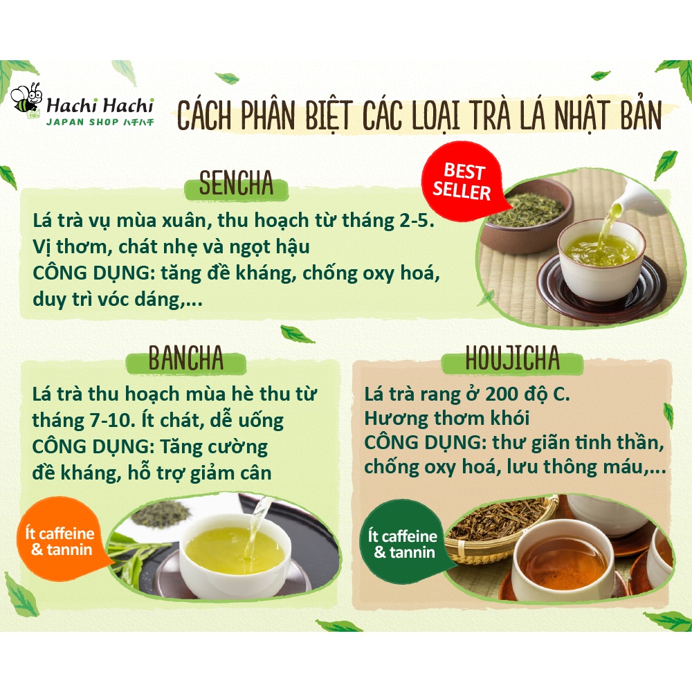 Trà xanh Bancha Yanoen 120g - Hachi Hachi Japan Shop