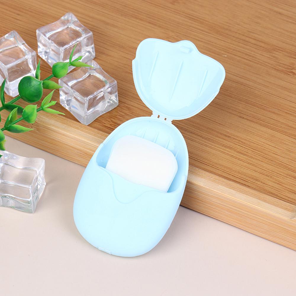 1 Hộp 50 / 50 Xà Phòng Giấy Mini Dùng Khi Đi Du Lịch