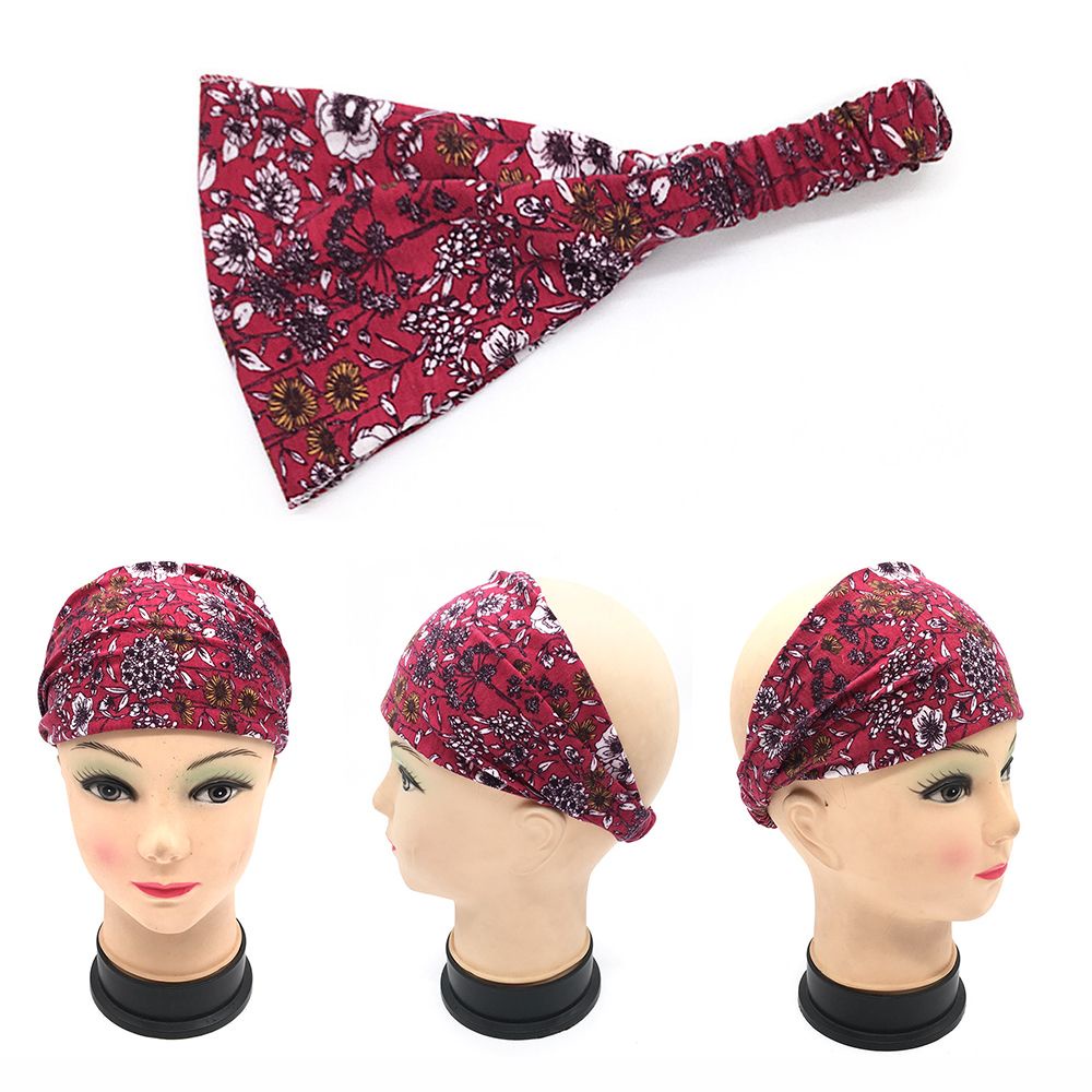 Băng đô cài tóc bản rộng co giãn thấm hút mồ hôi dành cho nữ tập yoga