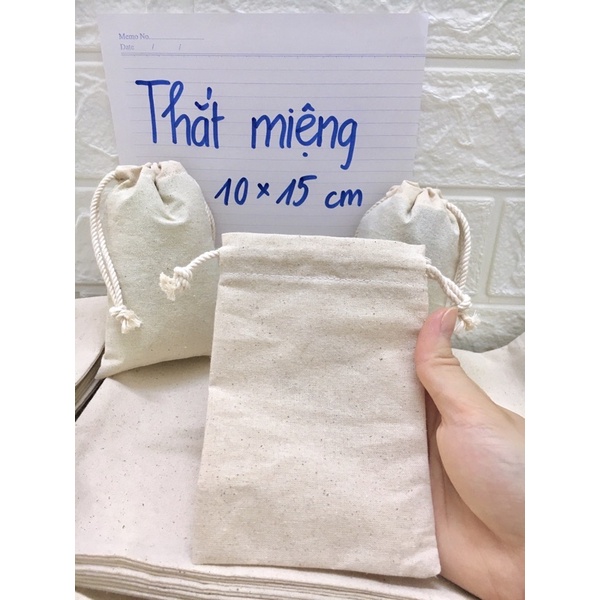 [TM mộc 10x15] Sỉ SET 10 TÚI VẢI dây rút 10x15 CM giá tại xưởng