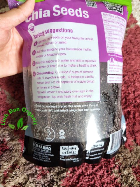 💥 SỐC💥1kg Hạt Chia Úc Absolute Organic chia seeds date 2023💥