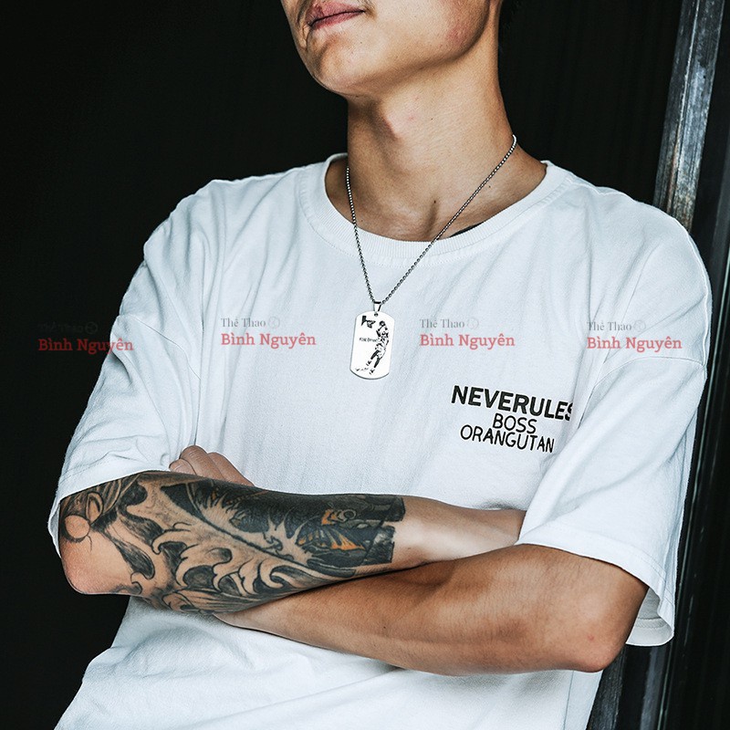 Vòng cổ bóng rổ dây chuyền Thẻ Bài Lính thép Titan không gỉ Curry Kyrie Irving Lebron James Rose /////