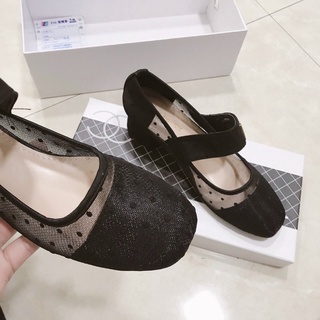 Giày Dior lưới chấm bi gót 4cm . hàng QCCC