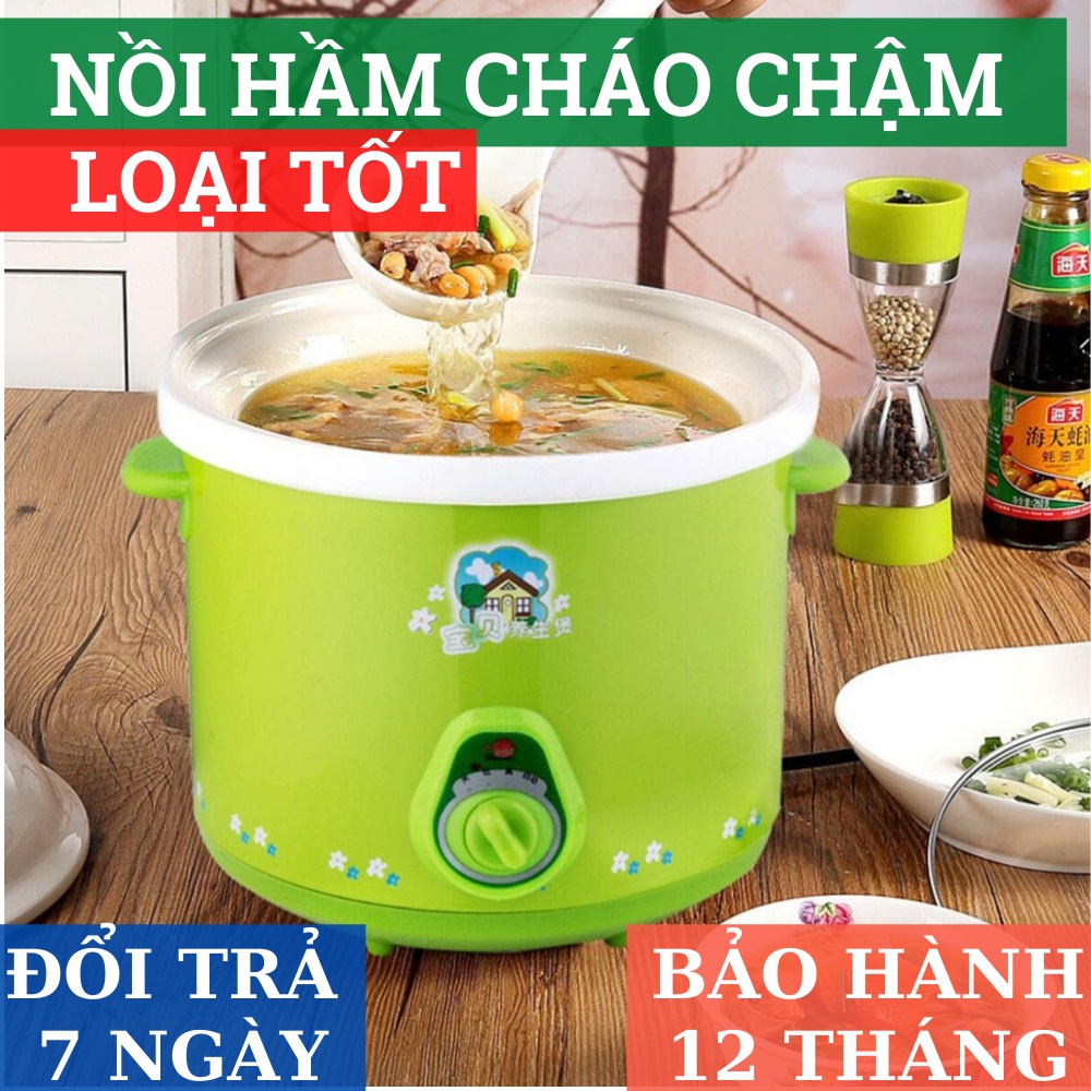 Nồi điện nấu cháo Chậm cho bé, hầm xương, kho cá đa năng, Noi ap suat nau chao cho em be, Nồi Nấu Chậm Đa Năng An Toàn