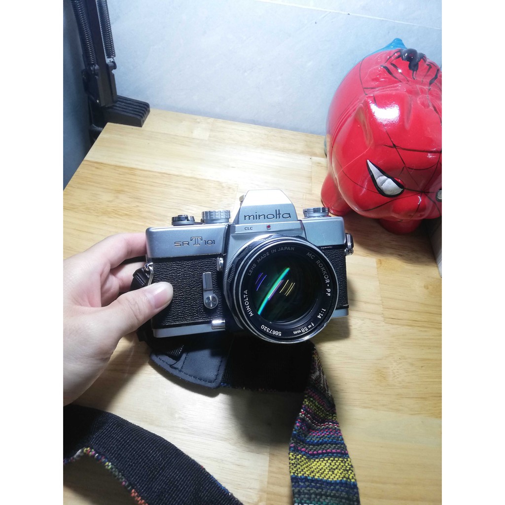 Máy ảnh film Minolta SRT101 + lens Rokkor MC 58mm f1.4