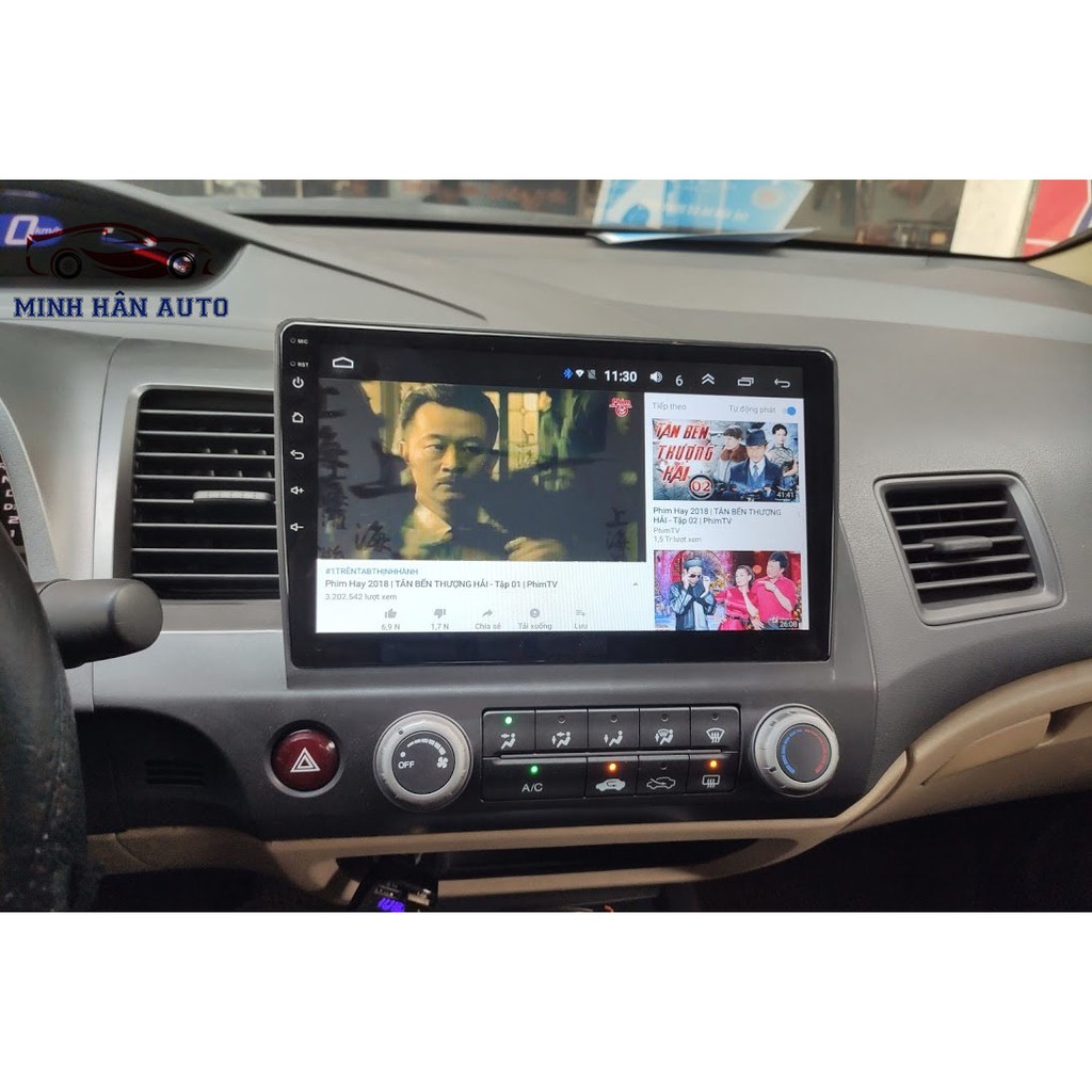 Bộ màn hình Android WIFI RAM 2G ROM 32G cho xe HONDA CIVIC 2007-2012, định vị GPS, ra lệnh giọng nói