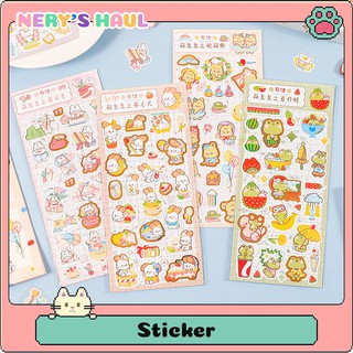 Tấm sticker hình dán thú cưng dễ thương trang trí sổ tay bullet journal