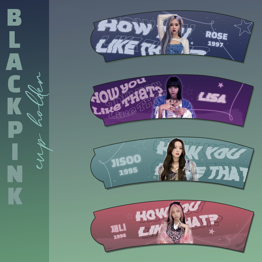 Bọc cốc - cup holder nhóm nhạc BLACKPINK