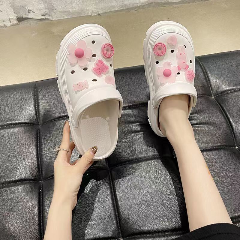 Dép Đế Mềm Đục Lỗ Dạ Quang Thời Trang Mùa Hè Cho Bé Gái