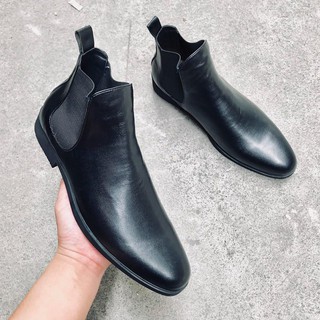 VIDEO Giày CHELSEA BOOT  Nam Việt Nam -  Da Bò, Đế Cao Su Đúc - B002 Màu Đen.