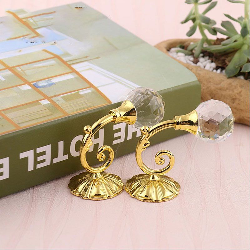 Móc Treo Rèm Cửa Gắn Tường Bằng Kim Loại Pha Lê Cỡ Lớn