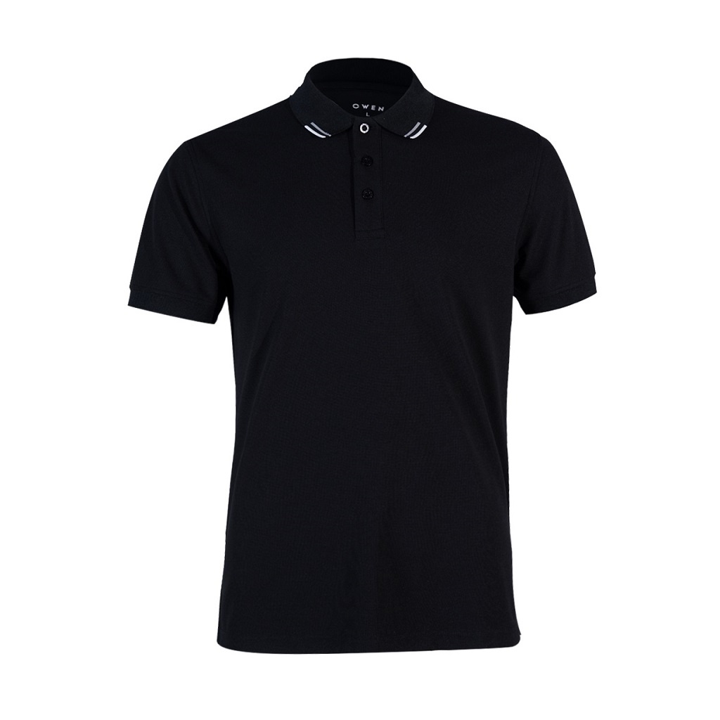 Áo Thun Polo Nam Ngắn Tay Có Cổ Bẻ OWEN APV221133 Áo Phông Màu Đen Chất Liệu Scafe Cao Cấp Mềm Mát Dáng Body Fit