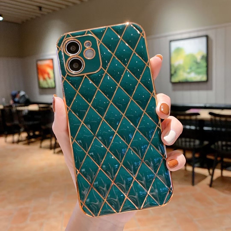 Sang Trọng Ốp Điện Thoại Tpu Silicon Mềm Mạ Kim Cương Cho Iphone 12 11 Pro Max X Xs Max Xr 8 7 Plus