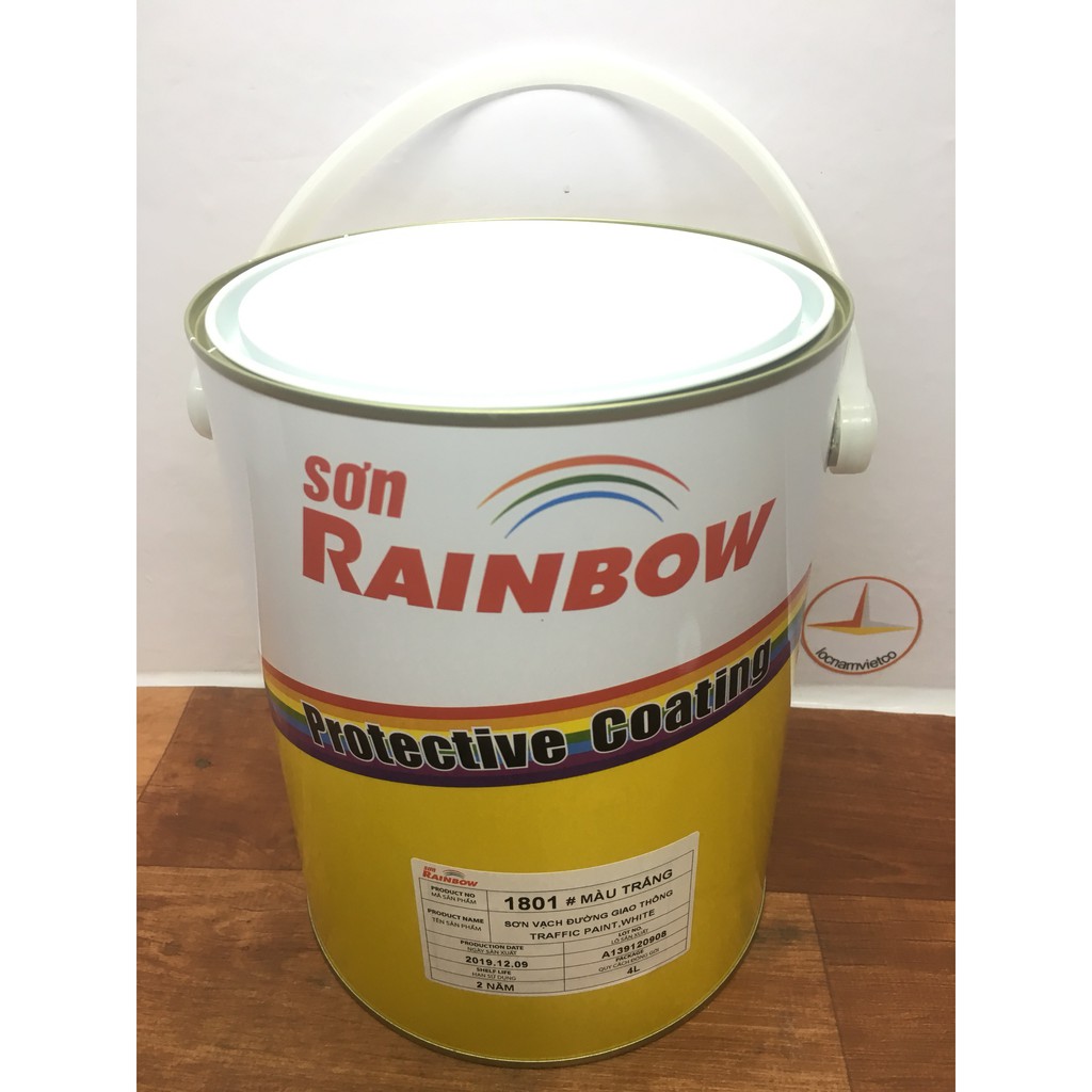 Sơn vạch kẻ đường màu trắng Rainbow 1801 - 4L/lon