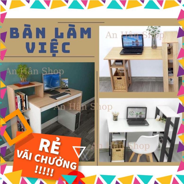 HÀNG LOẠI 1 Bàn làm việc , bàn học dáng chữ L kèm giá để sách tiện lợi