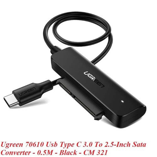 Cáp Chuyển USB Type C to SATA Cho Ổ Cứng 2.5 inch Ugreen 70610 - Hàng Chính Hãng