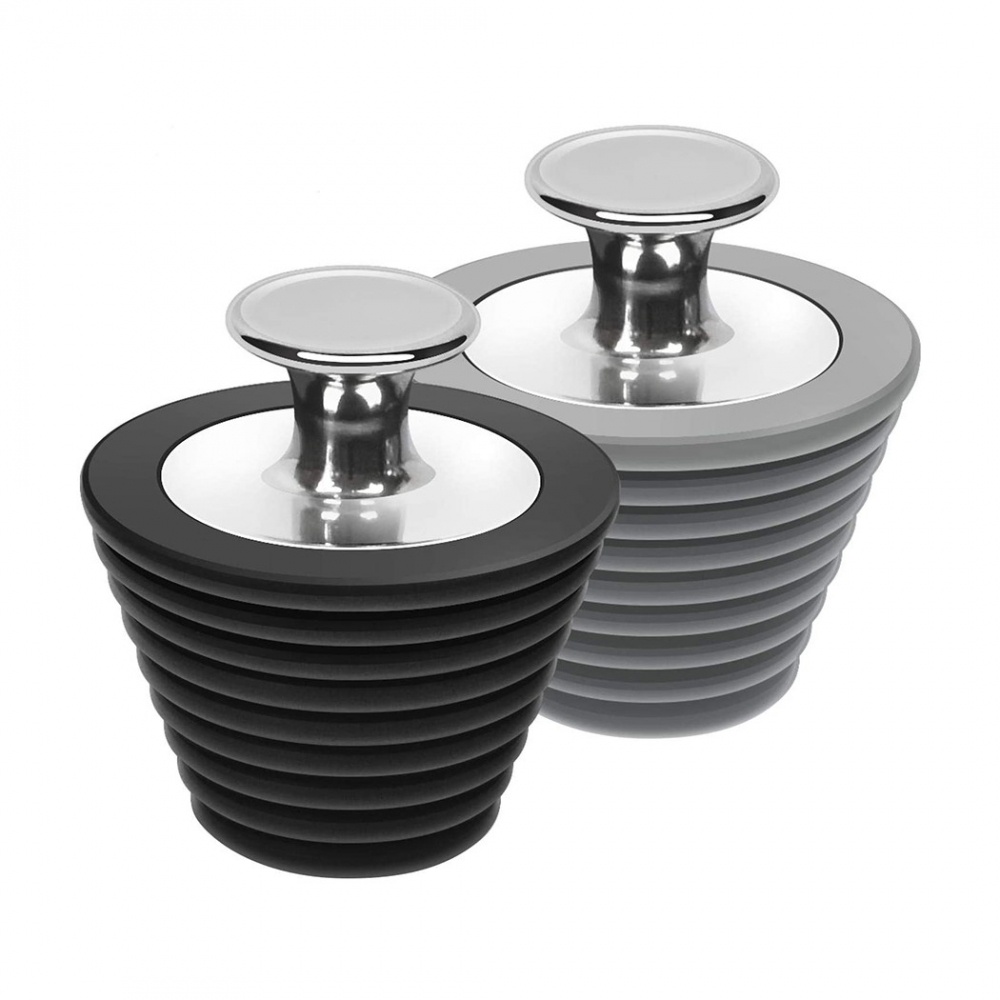 Nút Chặn Lỗ Thoát Nước Bồn Tắm Bằng Silicone Và Thép Không Gỉ Màu Đen/Xám