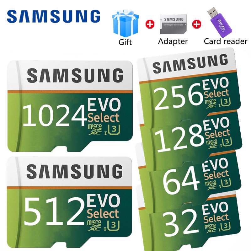 SAMSUNG Thẻ Nhớ Micro SD 1024GB 512GB 256GB 16GB Phù Hợp Cho Điện Thoại Di Động