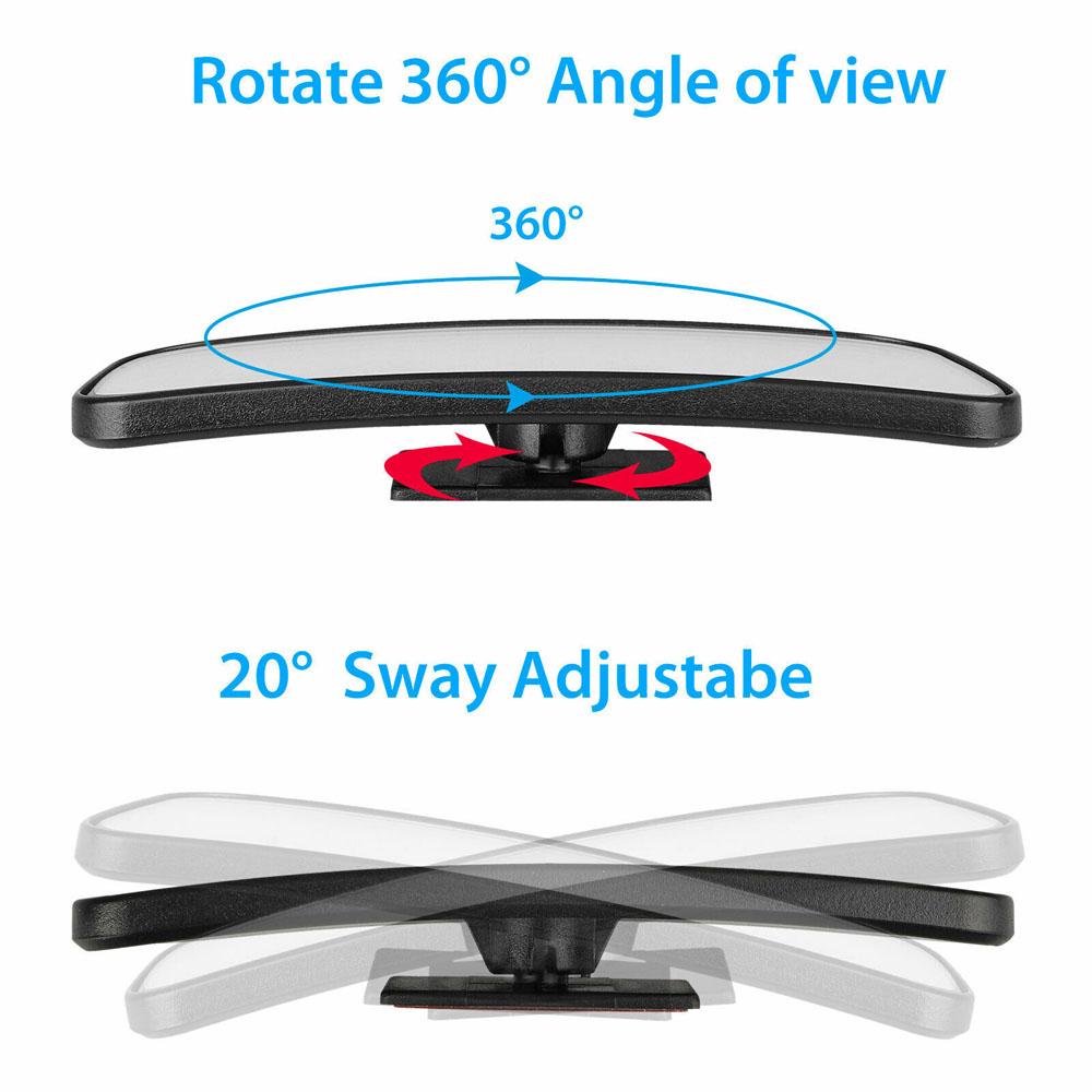 Bộ 2 Gương Cầu Lồi Xoay 360 Độ° Gương Chiếu Hậu Góc Rộng Chuyên Dụng Cho Xe Hơi