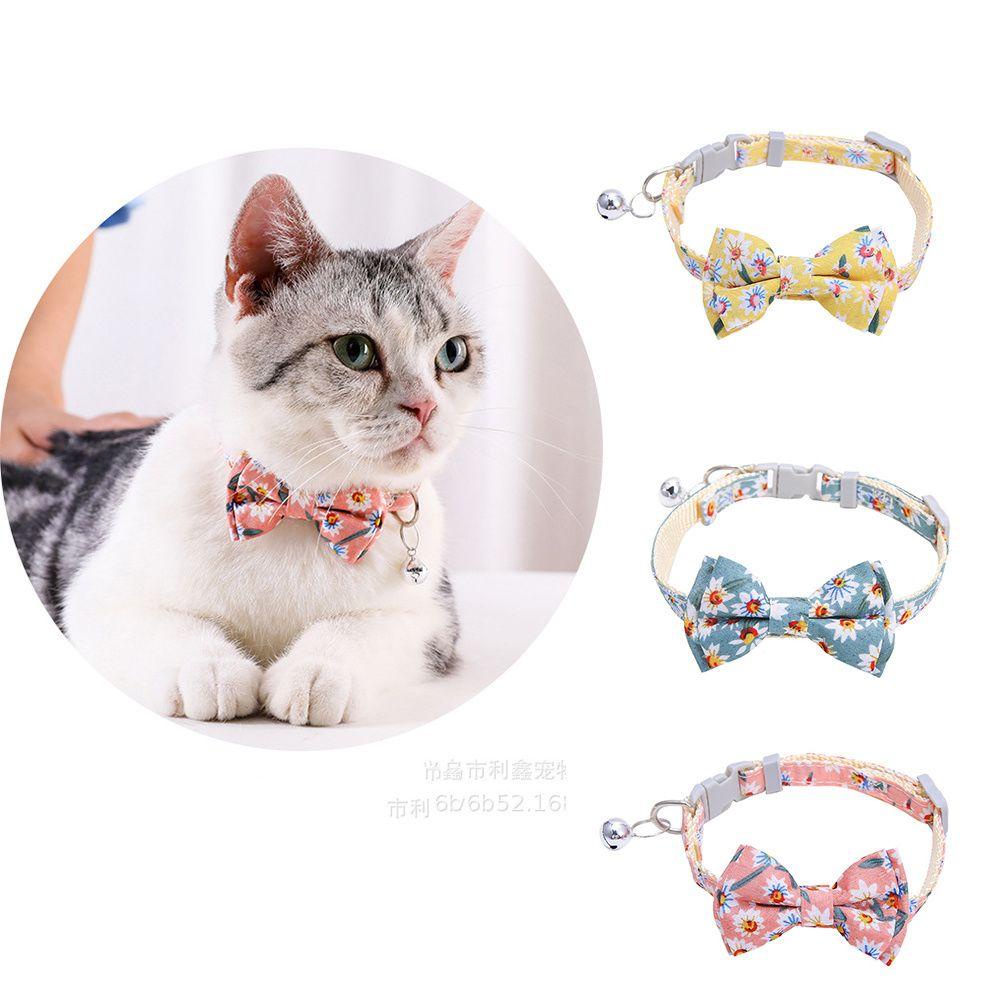 YVE Vòng Cổ Thú Cưng Gắn Chuông Nhiều Màu Dễ Thương Không Độc Hại