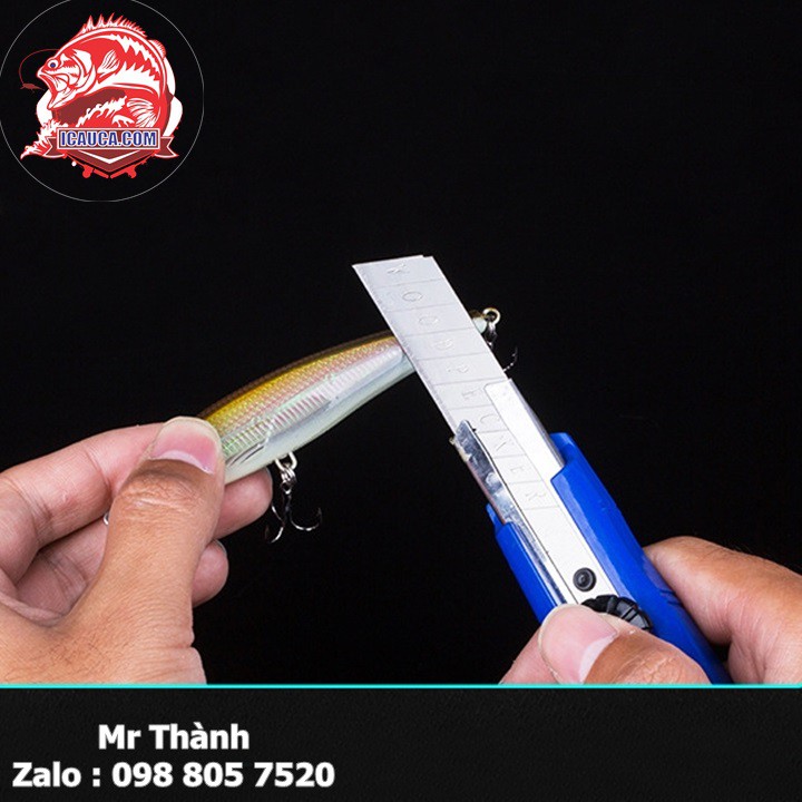 Mồi giả câu lure cá chẽm Minnow 11mm 13.5g lặng 1m-1,5m