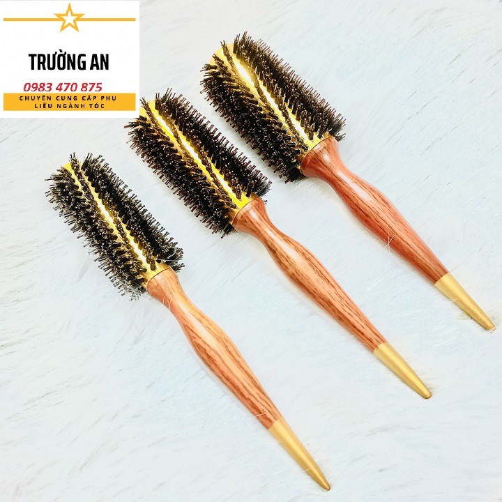 (Hàng Salon) Lược tròn sấy tóc tạo kiểu cao cấp KH Lina Aluminum Round Brush