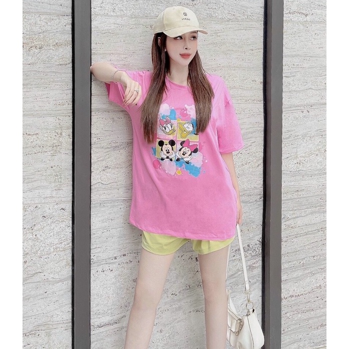 Set bộ thun nữ cotton mặc nhà quần đùi có túi freesize dưới 65kg