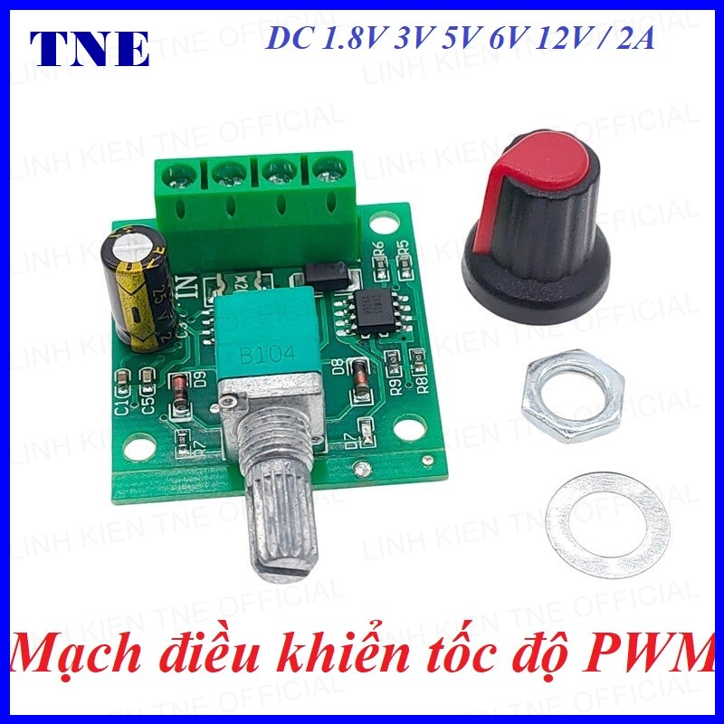Bộ điều khiển tốc độ động cơ PWM DC 1.8V 3V 5V 6V 12V 2A