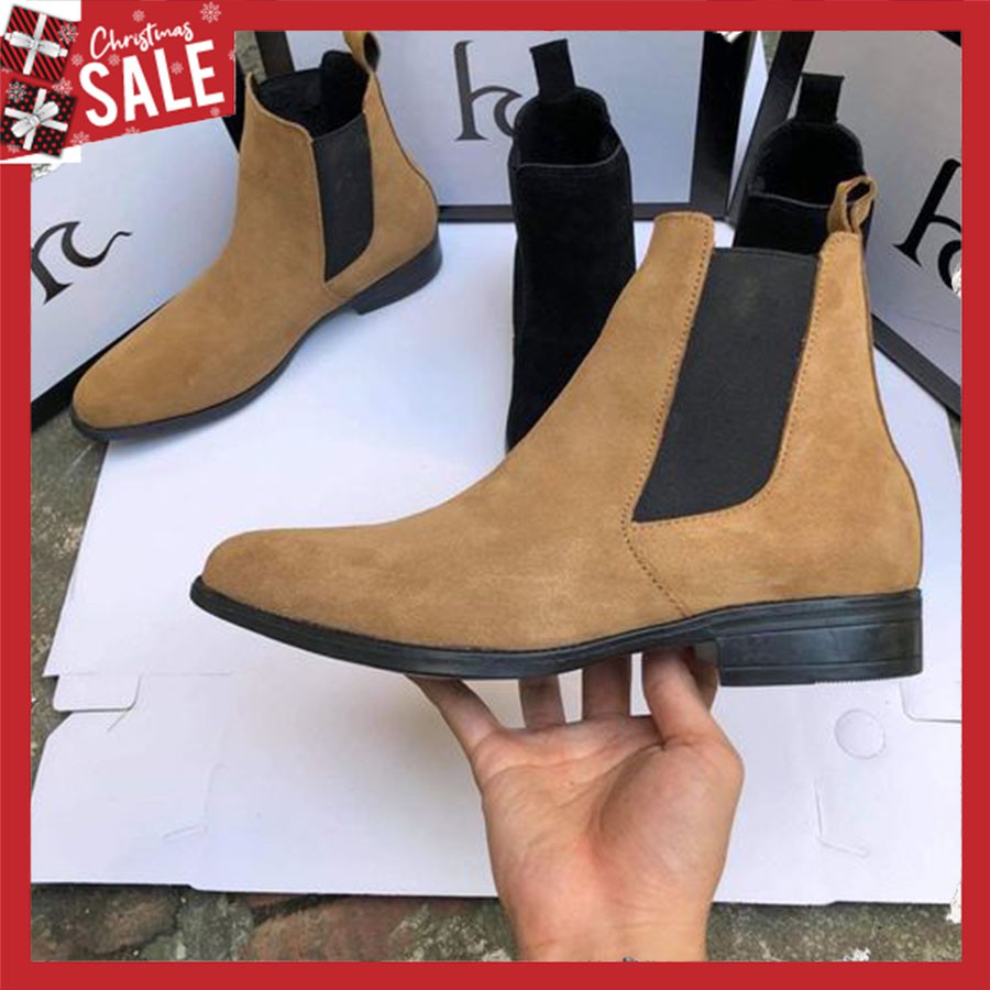 [ Hàng Cao Cấp ] Chelsea Boots Da Lộn Màu Vàng Bò thumbnail