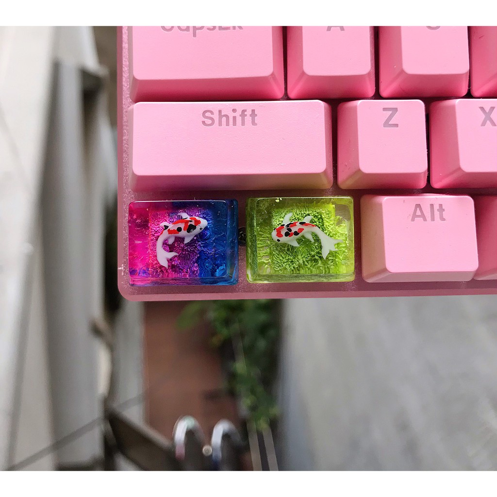 Nút bàn phím Keycap 1,25u nút Ctrl, Alt, Fn, Windows cá Koi trang trí bàn phím cơ gaming