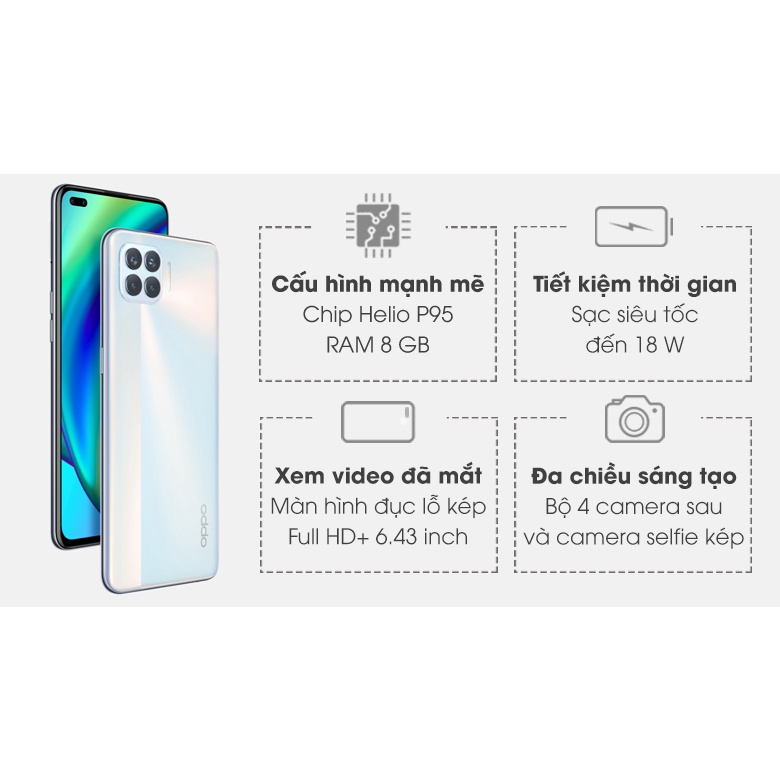 Điện thoại OPPO A93 ram 8G/128GB máy chính hãng