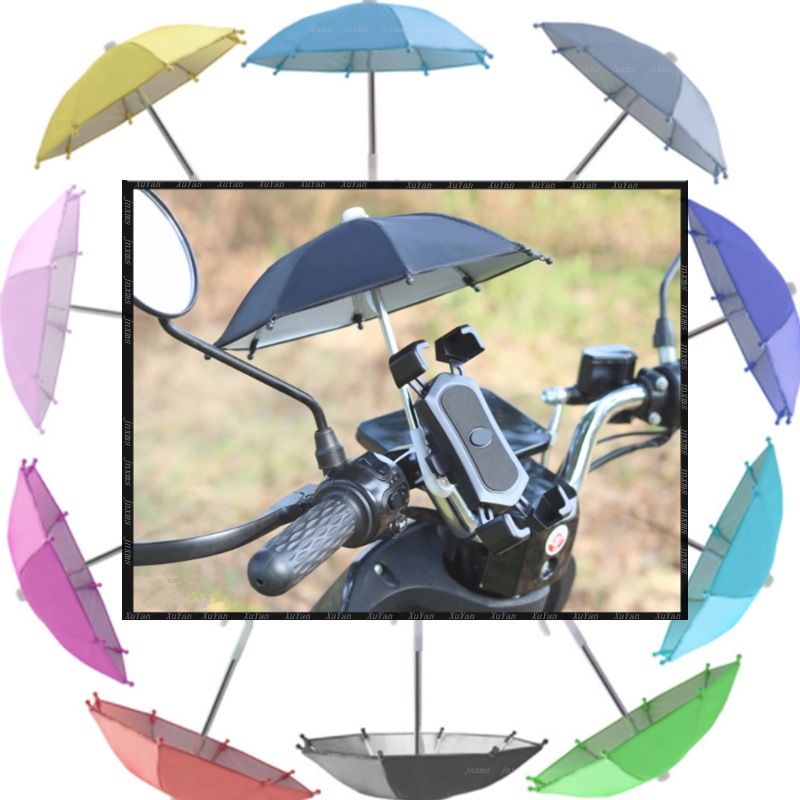 Dày Mini Umbrella Xe máy Giá đỡ điện thoại di động Ô không thấm nước