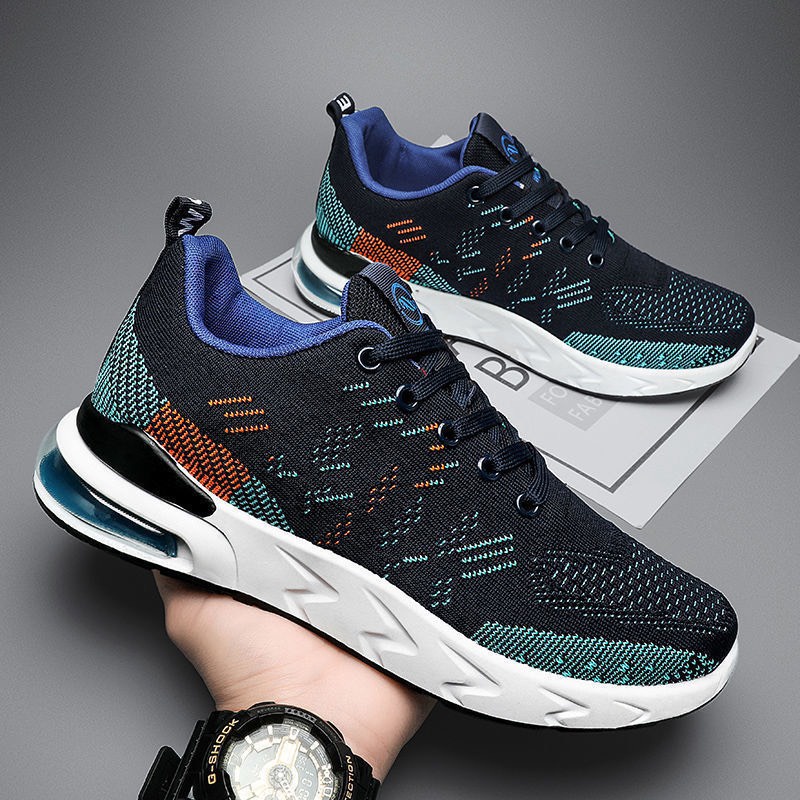 (Có 2 Màu) Giày sneaker nam đế đệm khí kẻ chấm bi siêu chất