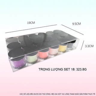 Set 24 Màu Bột Đắp Móng & Bột Làm Hoa