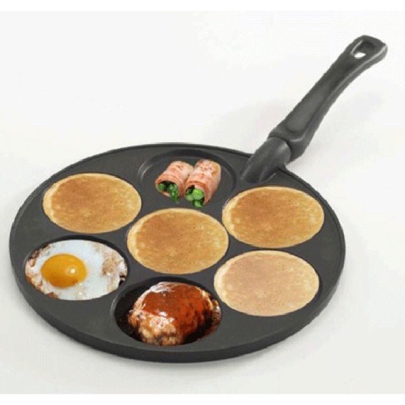 Chảo làm bánh rán Pancake bánh Doảemon 7 lỗ chống dính