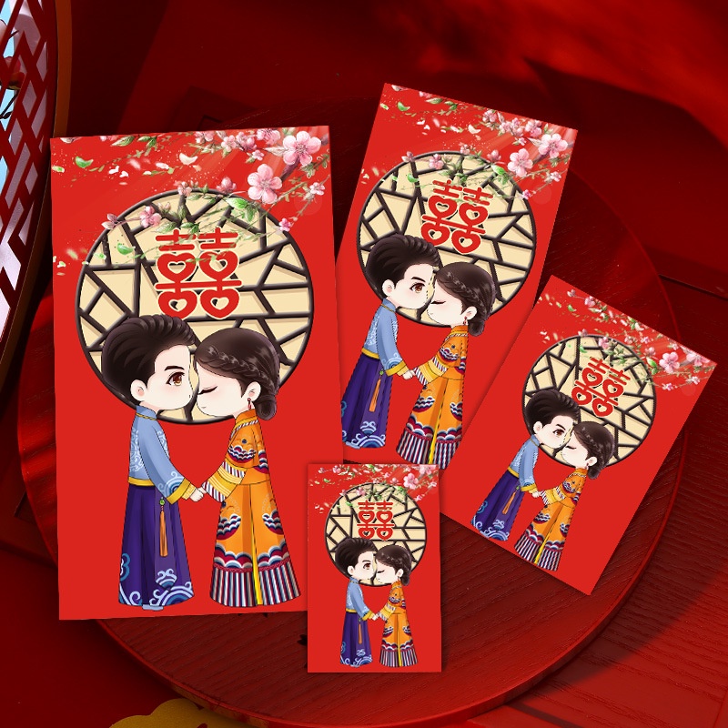 LÌ XÌ BƯNG QUẢ COUPLE SIZE LỚN (6 cái)