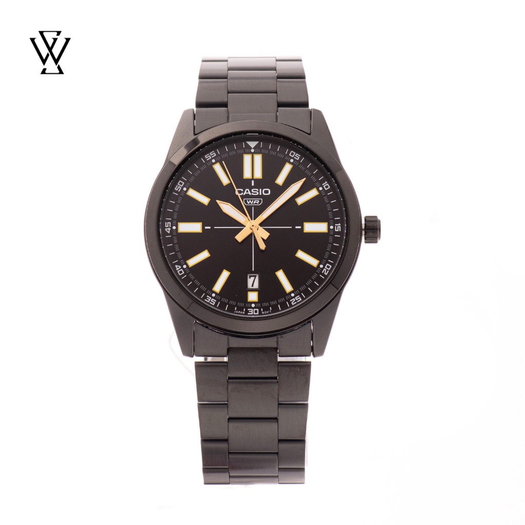 Đồng Hồ Quartz Nam Casio Cao Cấp WATCHSTORE MTP-VD02B-1EUDF Thiết Kế Kính Khoáng 41mm, Dây Kim Loại, Vỏ Thép Không Gỉ