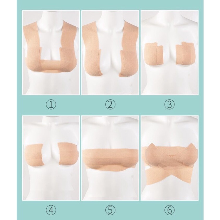 Cuộn băng keo dán ngực thay áo lót - Boob tape