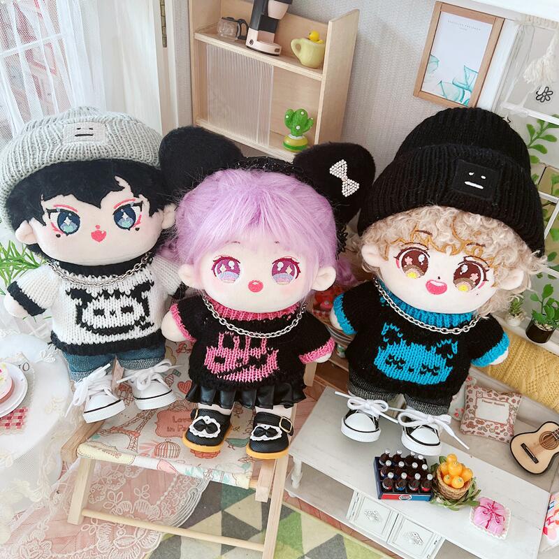 Búp Bê Mặc Áo Sweater Vải Cotton Thiết Kế Dễ Thương Cho Búp Bê 20cm